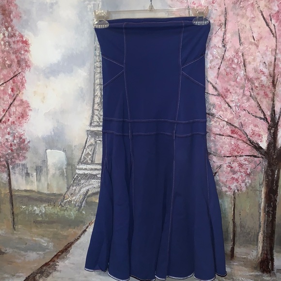 Armani Exchange Dresses & Skirts - Armani Exchange blue flare strapless mini dress XS